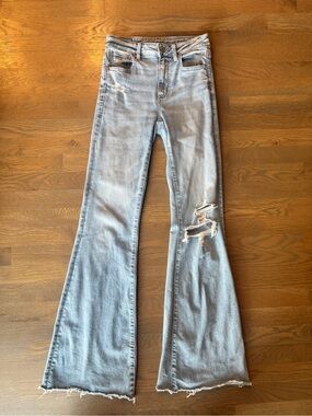American Eagle Super High Rise Flare Jeans